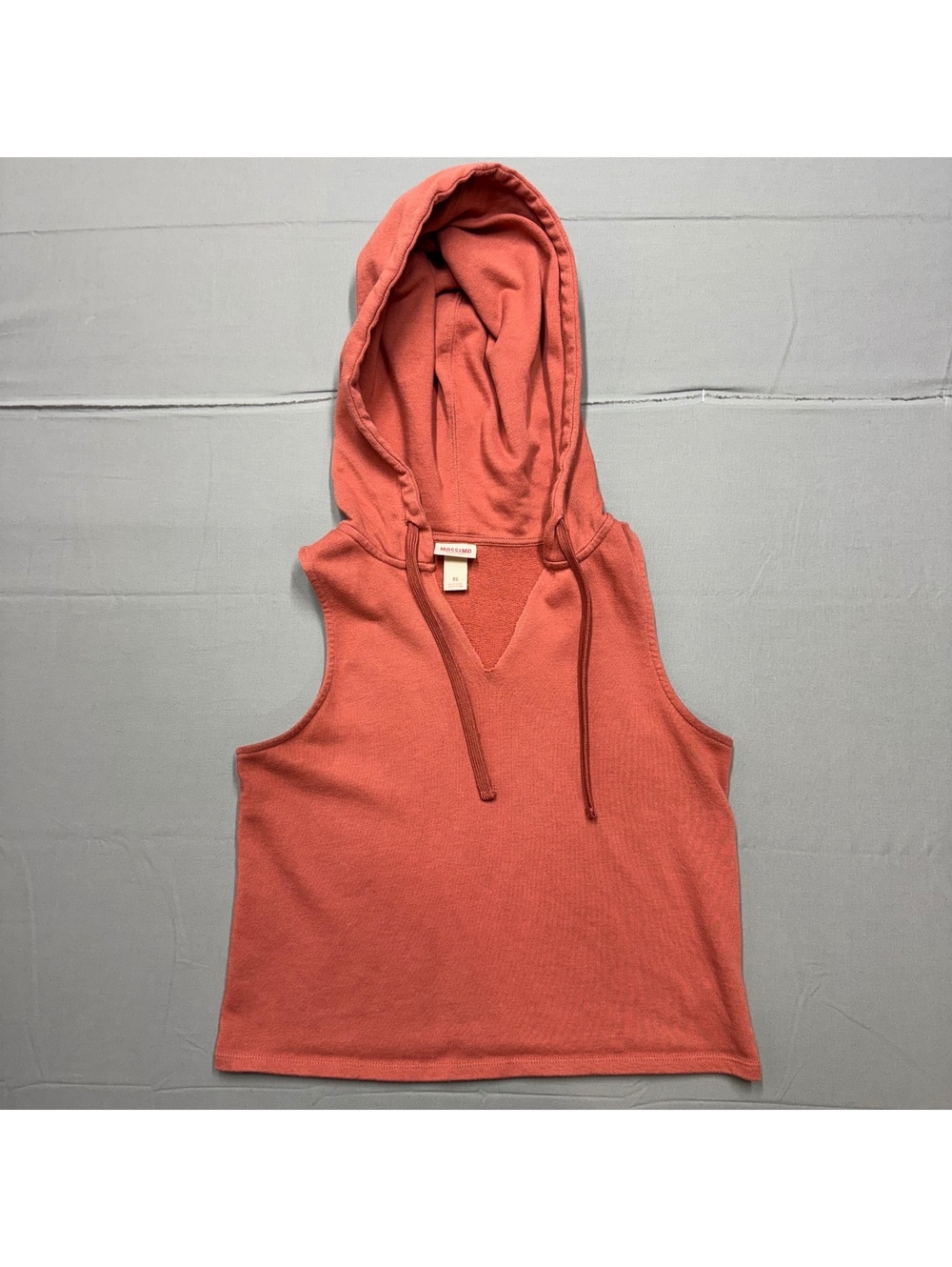 Mossimo Supply Co Coral Pink Sleeveless Cropped Hoodie Tank Top XS Casual Y2K